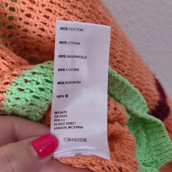 Free People FP Beach US Size S Love Me Long-Sleeve Fauxchet Stripe Top - Picture 8 of 11